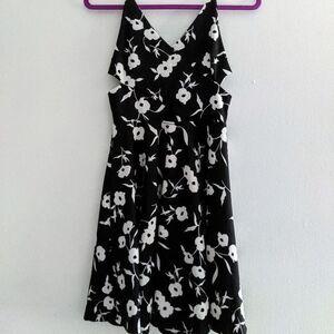 Floral Dress Cutout Sides A-line